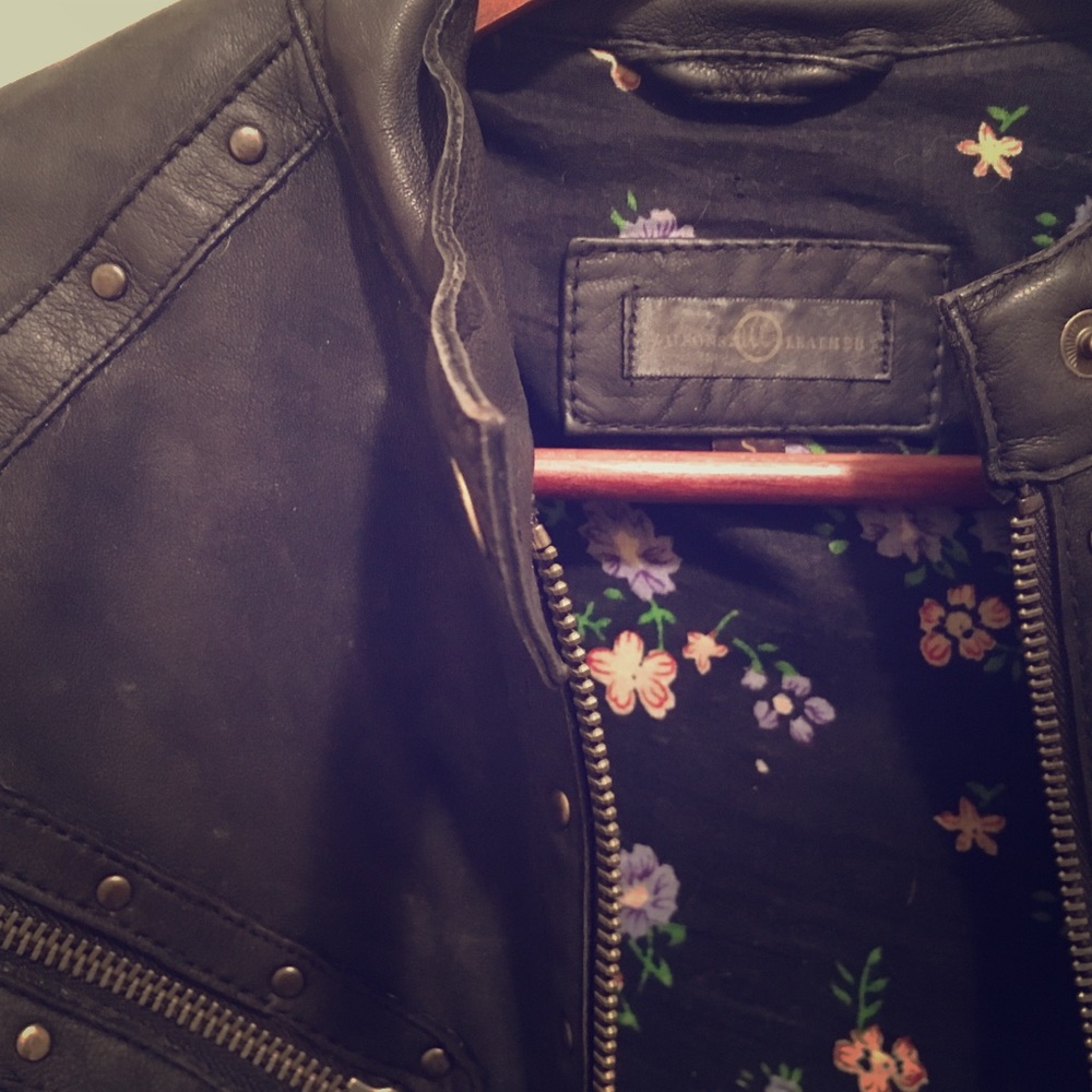 Wilsons leather biker coat